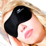 Sleep Mask LARGE-XL Size Sleeping Mask for Men or Women A Quality BLACK Satin Travel Mask and Natural Rest Aid for Sleep Disorders and Insomnia