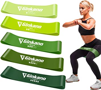 FOLAI Resistance Bands, Skin-Friendly Exercise Loop Bands with Different Resistance Levels Workout Bands for Legs and Glutes, Arms, Physio, Pilates, Yoga, Strength-Carry Bag Included