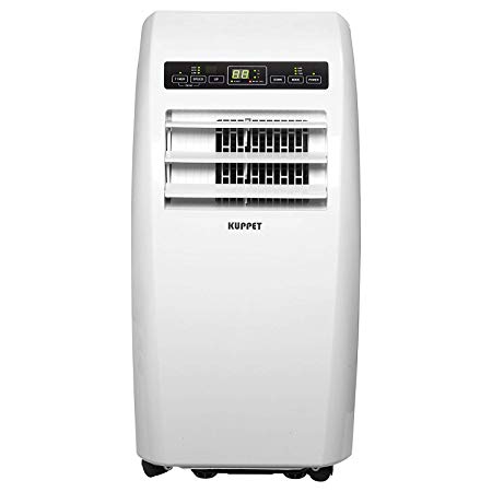 KUPPET 3-in-1 Portable Air Conditioners with Cooling Fan Dehumidifier for Rooms up to 350 Sq.Ft, w/LED Display, Remote Control & 4 Caster Wheels, Super Quite Cooling-12000 BTU