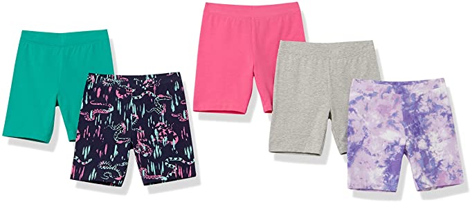 Spotted Zebra Girls and Toddlers' Bike Shorts, Multipacks