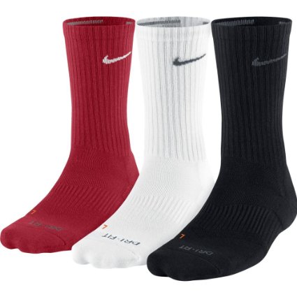 Nike Men's Dri-Fit Cotton Cushioned Socks 3 Pair