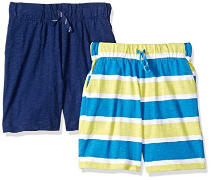 Spotted Zebra Boys' 2-Pack Jersey Knit Shorts