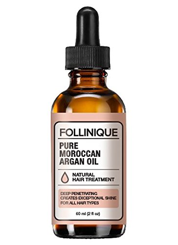100% PURE MOROCCAN ARGAN OIL by FOLLINIQUE - Natural Nutrition For Hair And Skin, Lush Shine And Soft Healthy Hair