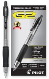 Pilot G2 Retractable Premium Gel Ink Roller Ball Pens Ultra Fine Point Black Ink Dozen Box 31277