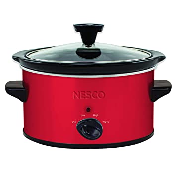 Nesco SC-150R Oval Slow Cooker, 1.5-Quart, Red