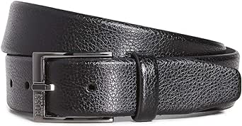 BOSS Men's Timeless Grain Embossed Leather Belt