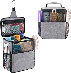 Lifewit Shower Bag Mesh Shower Caddy Portable College Dorm Room Essentials Tote Bag for Bathroom, Gym, Travel, Camping Quick Dry Hanging Shower Organizer Basket Toiletry Bag, Medium, Grey