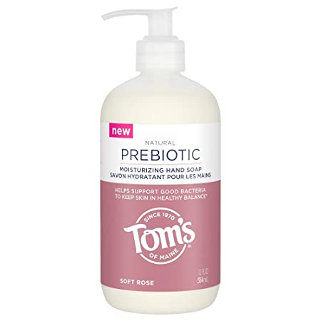 Tom's of Maine Prebiotic Moisturizing Natural Liquid Hand Soap, Soft Rose, 12 oz.