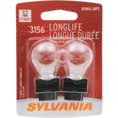 SYLVANIA 3156 Long Life Miniature Bulb, (Pack of 2)