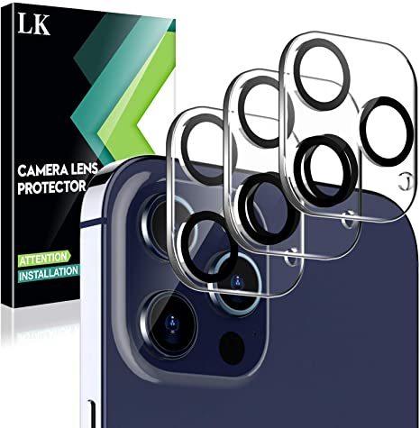 LK [3 Pack] Camera Lens Screen Protector for iPhone 12 Pro Max (6.7") Tempered Glass, Ultra Thin High Definition，Anti-Scratch Case Friendly