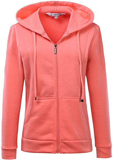 Mrignt Women's Full Zip Fleece Sweatshirt Hooded