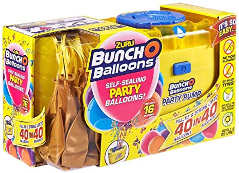 Zuru Bunch O Balloons Portable Party Balloon Electric Air Pump Starter Pump W/ 16 Balloons (colors vary)
