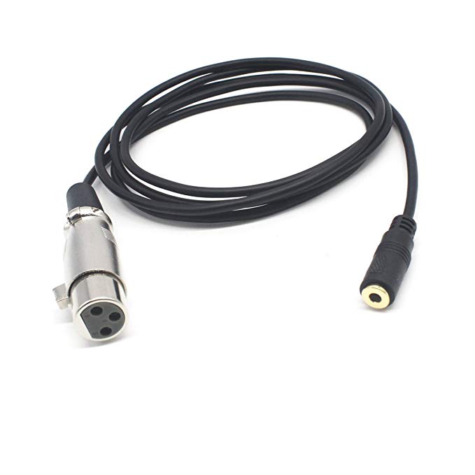 3.5mm to XLR Adapter - Riipoo 1.5 Meter 1/8" TRS 3.5mm Stereo Jack Female to XLR Female Audio Adapter Cable Cord