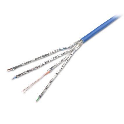 Cable Matters In-Wall Rated (CM) Cat6a Shielded (SSTP/SFTP) Ethernet Cable in Blue 1000 Feet