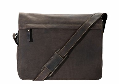 Visconti 16107 Oil Brown Distressed Leather Messenger Bag / Crossbody Bag