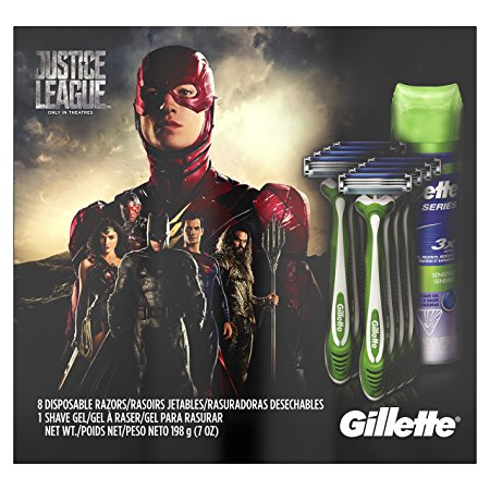 Gillette Sensor3 Disposable Razor Justice League Shave Gift Pack