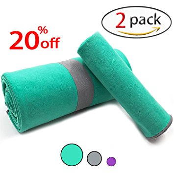 Hot Yoga Towel-100% Microfiber, Super Soft, Ultra Sweat Absorbent, Skidless Non-Slip Hot Yoga Towels for Bikram, Ashtanga, Pilates and Fitness Exercise!