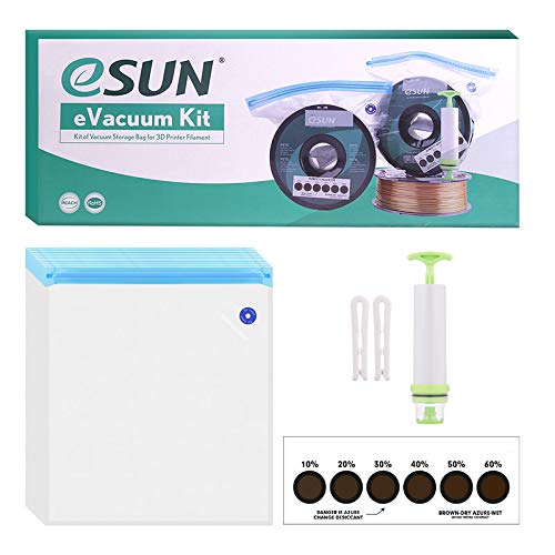 eSUN eVacuum Kit, 10pcs 3D Printer Filament Vacuum Compression Reusable Storage Bags with Hand Pump, Compress and Remove Air to Prevent Humidity, Filament Moisture Proof Vacuum Sealed Bag