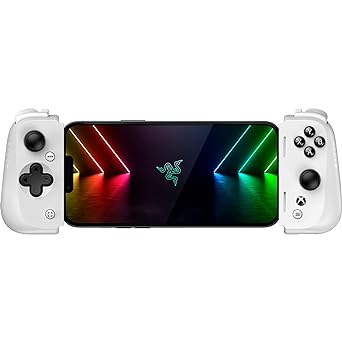 Razer Kishi V2 Mobile Gaming Controller for iPhone (Lightning) Xbox Edition: Console Quality Controls - Universal Fit - Stream PC & Xbox Games - Free Nexus App - 1 Month Xbox Game Pass Incl. - White