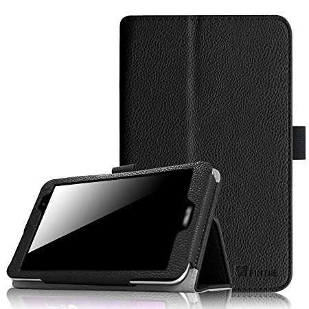 Fintie Folio Case for ASUS MeMO Pad 7 ME176CX / ME176C Tablet Premium Vegan Leather Slim Fit Stand Cover With Stylus Holder - Black