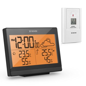X-Sense AG-4R Wireless Weather Station with Indoor/Outdoor Temperature, Humidity, Forecast and Ice Alert