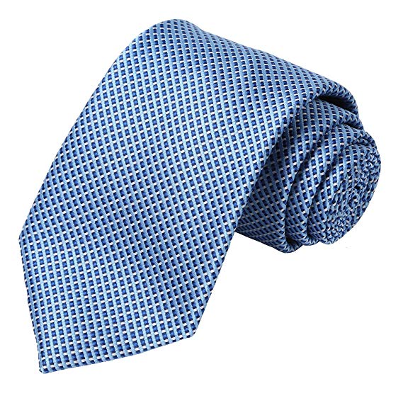 KissTies Ties for Men Solid Color Necktie Checkered Pattern   Gift Box