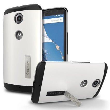Nexus 6 Case, Spigen® [Slim Armor] AIR CUSHION [Shimmery White] Air Cushioned Corners / Dual Layer Protective Case for Google Nexus 6 (2014) - Shimmery White (SGP11236)