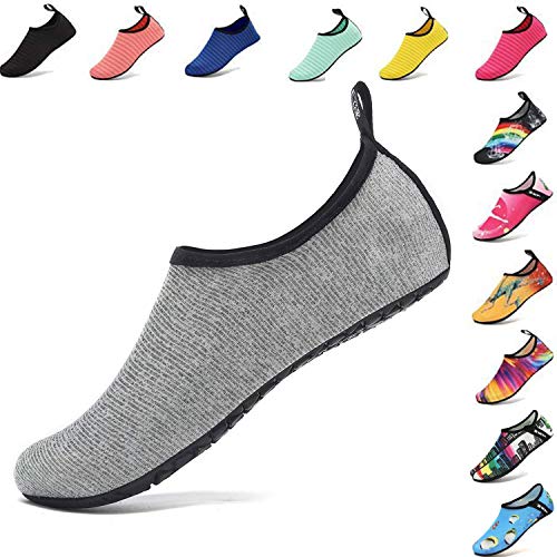 VIFUUR Water Sports Shoes Barefoot Quick-Dry Aqua Yoga Socks Slip-on for Men Women Kids