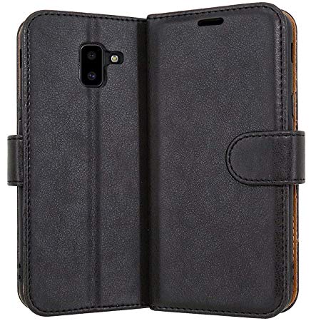 Case Collection Premium Leather Folio Cover for Samsung Galaxy J6  Case 6.0" Magnetic Closure Full Protection Book Wallet Flip with [Card Slots] and [Kickstand] for Samsung Galaxy J6 Plus Phone Case