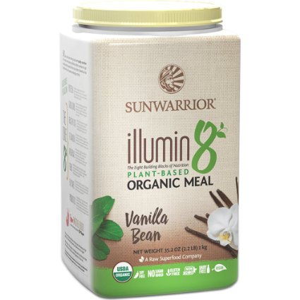 Sunwarrior - Illumin8, Plant-Based Organic Meal, Vanilla Bean, 25 Servings (2.2 lbs)
