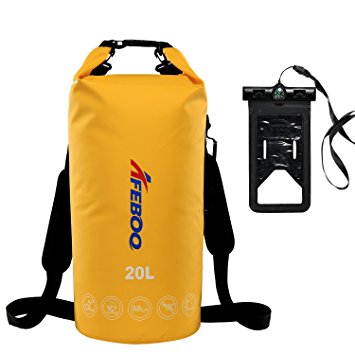 Dry Bag Pro-Waterproof Phone Dry Sack long adjustable Shoulder Strap,Perfect For Kayaking,Boating,Canoeing,Fishing,Rafting,Swimming,Camping,Snowboarding