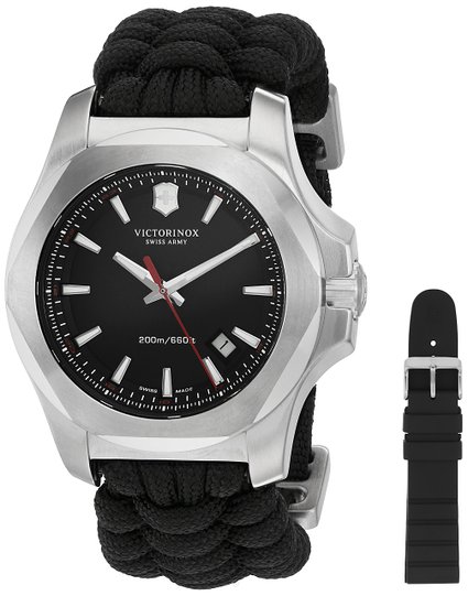 Victorinox Men's 'I.N.O.X.' Swiss Quartz Stainless Steel Casual Watch (Model: 241726.1)