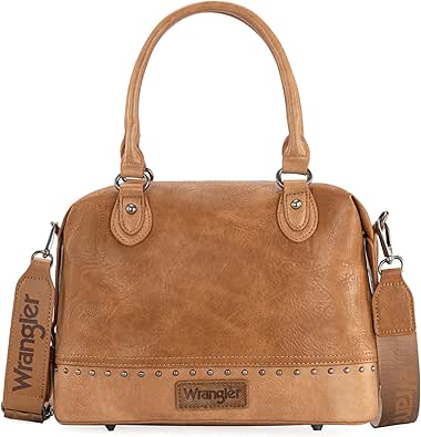 Wrangler Doctor Bag for Women Vintage Satchel Bag Western Handbags with Wide Strap