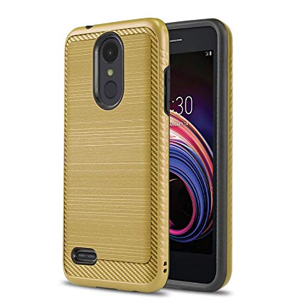 Phone Case for [LG Rebel 4 LTE (L212VL, L211BL)], [Modern Series][Gold] Shockproof Cover [Impact Resistant][Defender] for Rebel 4 LTE (Tracfone, Simple Mobile, Straight Talk, Total Wireless)