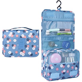 Heavy Duty Waterproof Hanging Toiletry Bag - Travel Cosmetic Makeup Organizer Bag for Women Girls Children Multifunction Travel Kit