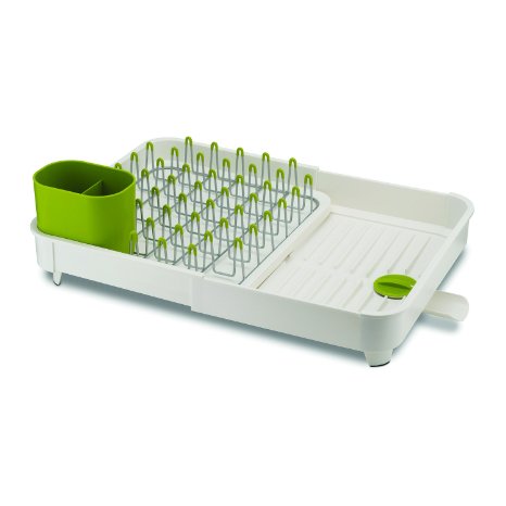 Joseph Joseph Extend Expandable Dish Rack with Draining Plug, White