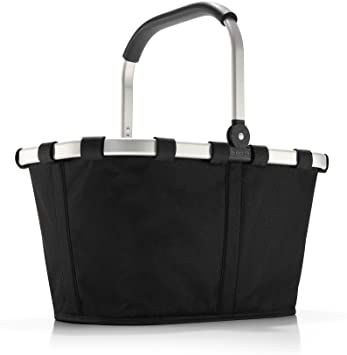 reisenthel Carrybag Fabric Picnic Tote, Sturdy Lightweight Basket for Shopping and Storage, Black