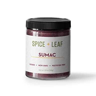 Premium Ground Sumac Spice by SPICE   LEAF - Vegan Pesticide Free Red Middle Eastern Ground Herb, 3.5 oz.