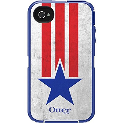 OtterBox Defender Series Case and Holster for iPhone 4/4S - Retail Packaging - Anthem Collection Star Stripes