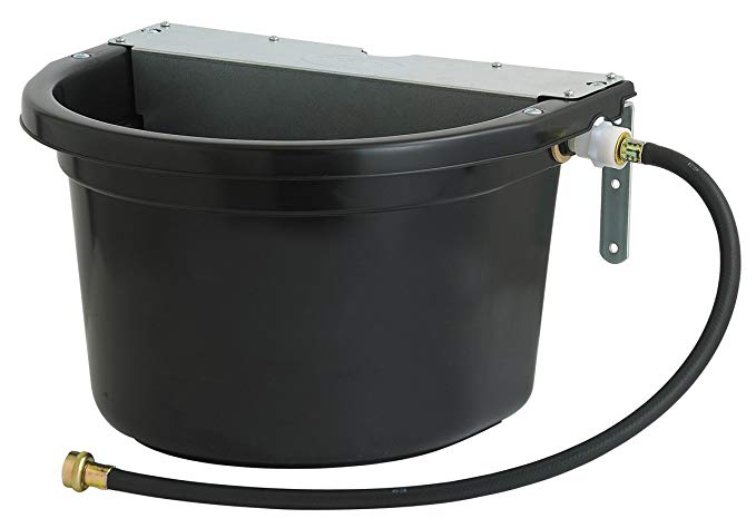 LITTLE GIANT Duramate Automatic Waterer with Metal Cover, Black
