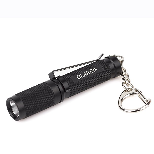 GLAREE E03 Keychain Flashlight, CREE LED 150 Lumens Mini Torch AAA Battery EDC Pocket Penlight Portable Emergency Light