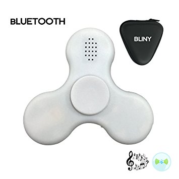 BLINY New LED Light MINI Bluetooth Audio Hand Fidget Spinner Music Speaker,Perfect For ADD,ADHD,Autism and Pressure Relief Killing Time Finger Toy