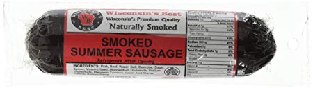 WISCONSIN'S BEST - Smoked Summer Sausage - ORIGINAL - Naturally Hickory Smoked - 12 oz ​- Slice and Eat!