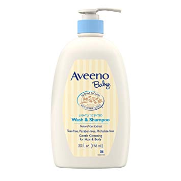 Aveeno Baby Aveeno Baby Gentle Wash & Shampoo with Natural Oat Extract, Tear-Free &, Lightly Scented, 33 Fl. Oz, 33 Fluid Ounce