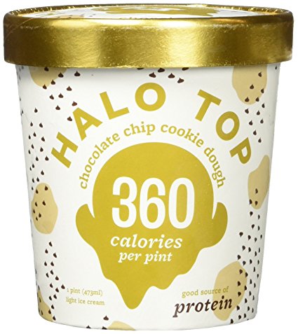 Halo Top Chocolate Chip Cookie Dough, 16 oz (Frozen)