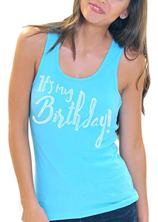 It's My Birthday! Women's Rhinestone Birthday Shirt or Tote Gifts by RhinestoneSash.com