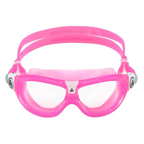 Aqua Sphere Seal Kid 2 Swim Goggles - Ultimate Underwater Vision, Comfortable, Anti Scratch Lens, Hypoallergenic - Unisex Children, Clear Lens, Pink Frame