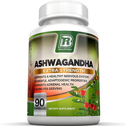 BRI Nutrition Ashwagandha - Premium Stress & Anxiety Relief w/ Energy Boost & Calm, Vegetable Cellulose Capsules (90 Count)