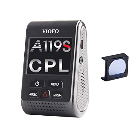 VIOFO A119S V2 1080P FHD at 60FPS Dash Camera with CPL, Latest 2018 Edition