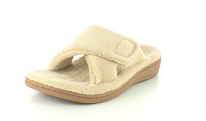 Orthaheel Womens Relax Slippers in Tan Size 10